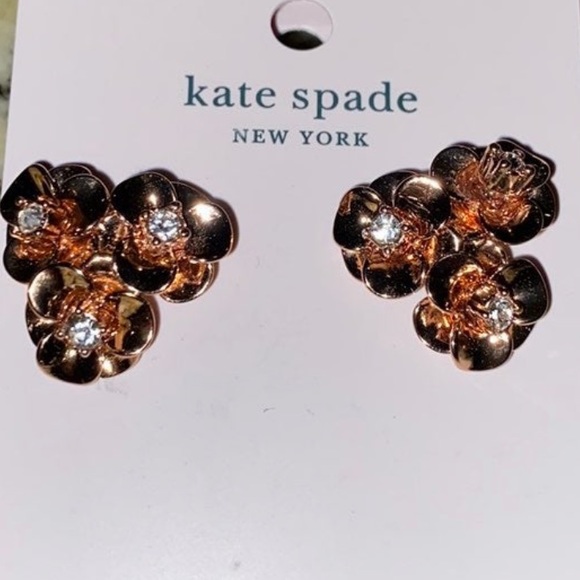 New Kate Spade Shine On Rose Gold Earrings - Picture 11 of 14